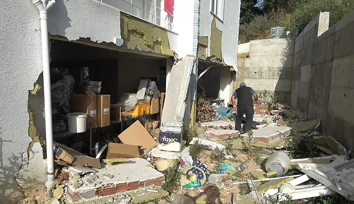 Ev sahibi ile tartışan kiracı apartmanda patlamaya neden oldu
