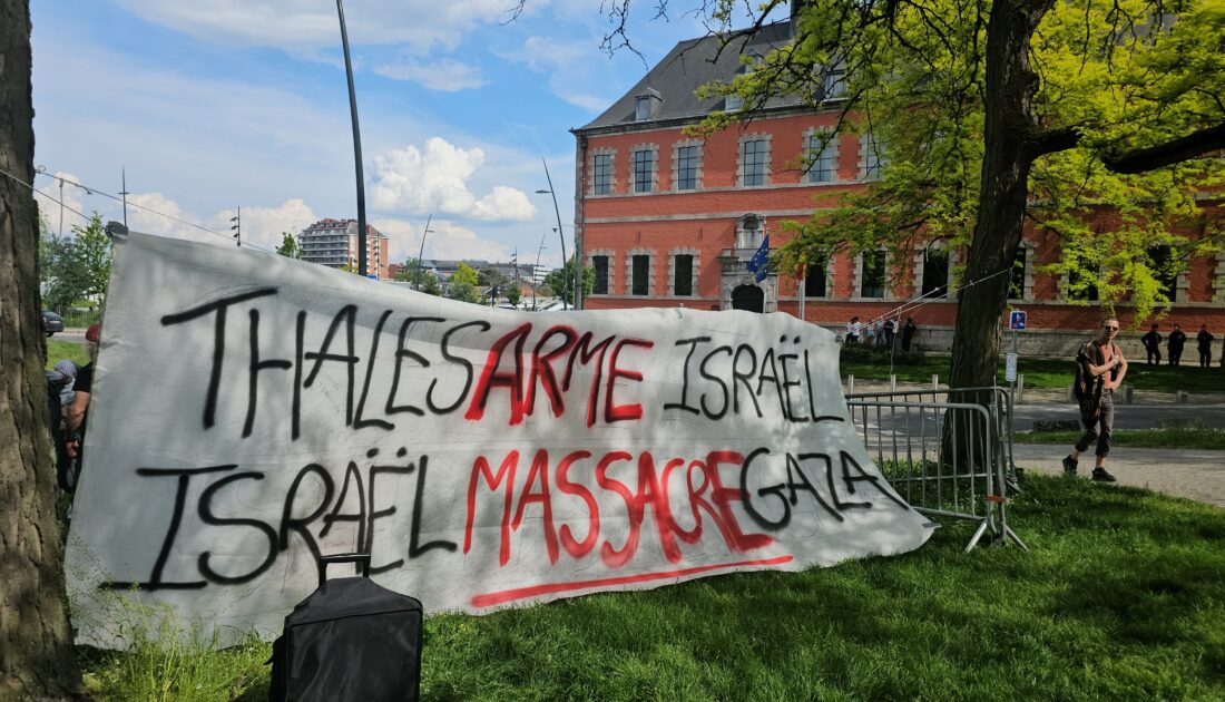 Belçika’da İsrail’e yapılan silah satışı protesto edildi