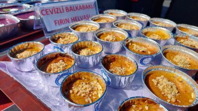 Rize’nin yeni lezzeti: ‘Cevizli balkabaklı fırın helvası’