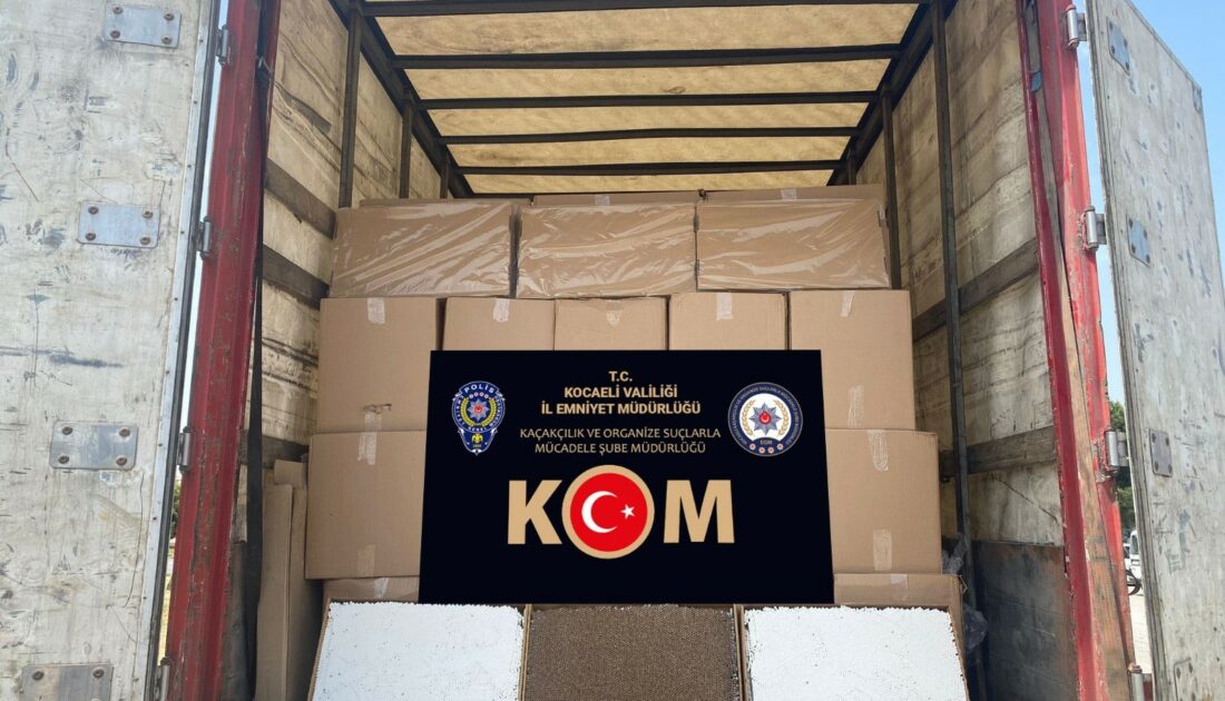 TEM otoyolunda milyonlarca içi dolu makaron ele geçirildi