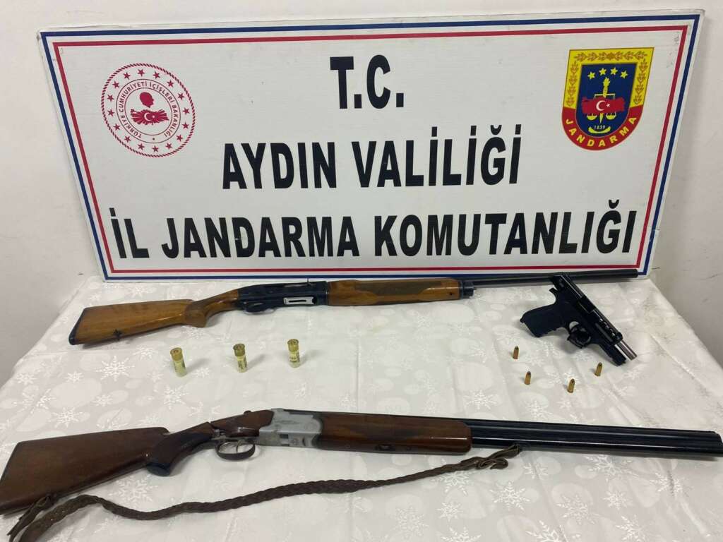 Ruhsatsız tabanca ve av tüfeği ele geçirildi