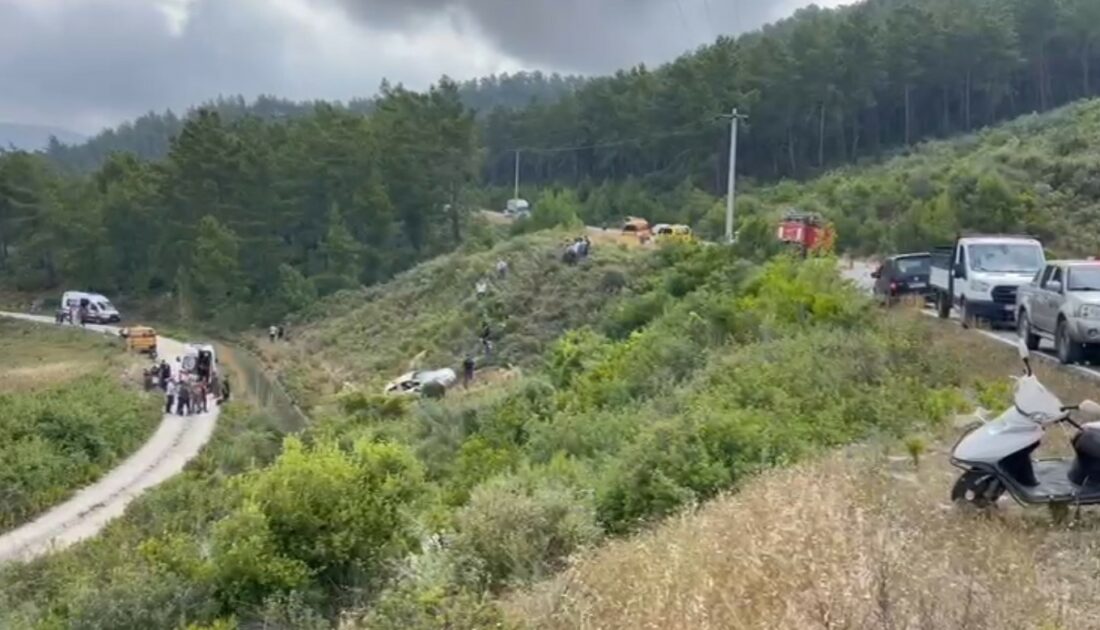 Bahçe işinden dönen aile kamyonetle şarampole yuvarlandı: 1 ölü, 1’i çocuk 3 yaralı