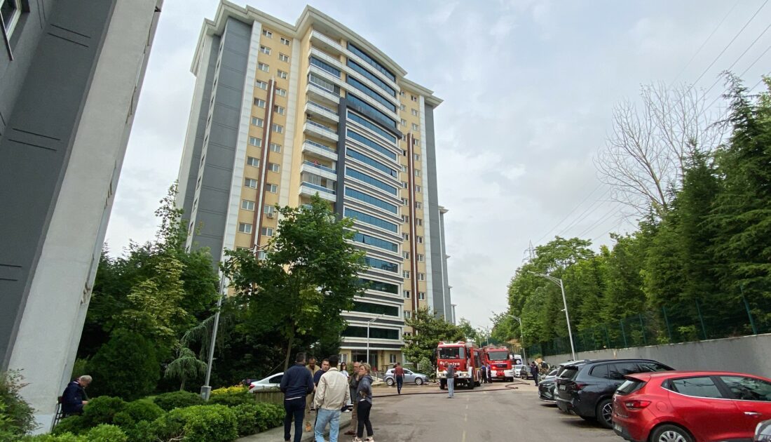 16 katlı binada yangın paniği