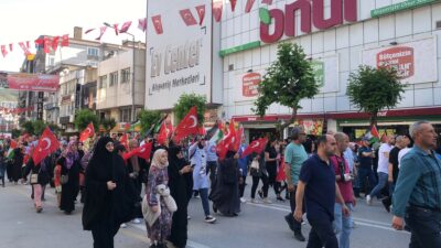 Gemlik’te Gazze’ye destek yürüyüşü