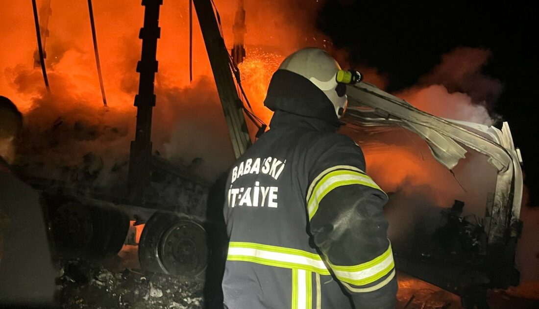 TIR alev alev yandı