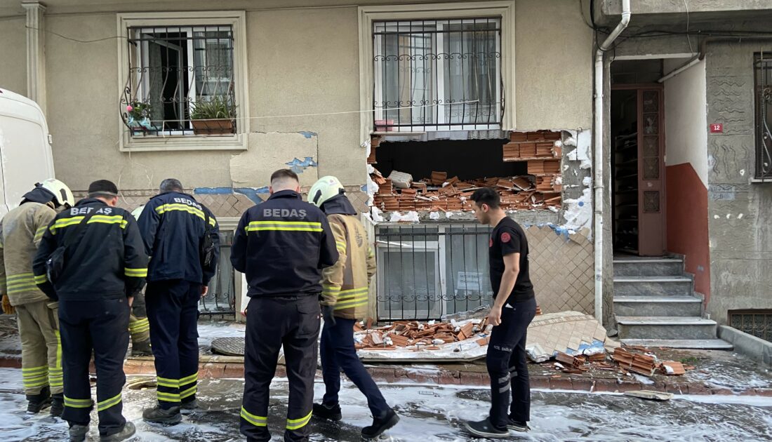 Rögar patlaması: 4 katlı binanın giriş duvarı yıkıldı