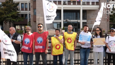 Özel Sektör Öğretmenleri Bursa İl Milli Eğitim Müdürlüğü Önünde Nöbette