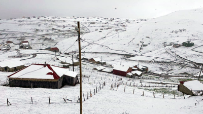 Karadeniz yaylalarında kış geri döndü