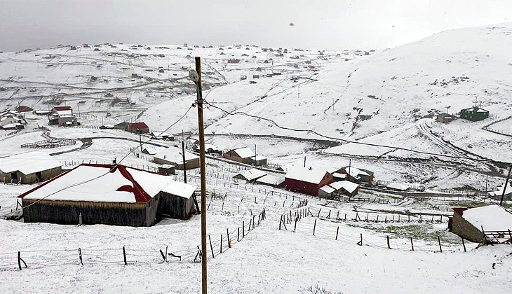 Karadeniz yaylalarında kış geri döndü