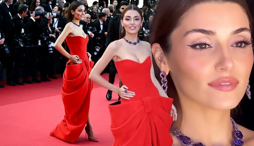 Hande Erçel Cannes kırmızı halısında