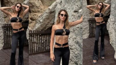 Hülya Koçyiğit’in torunu Aslışah Alkoçlar, kaslarını gösterdi