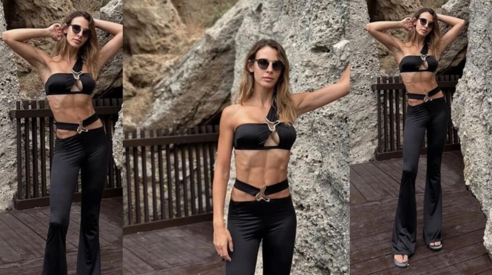 Hülya Koçyiğit’in torunu Aslışah Alkoçlar, kaslarını gösterdi