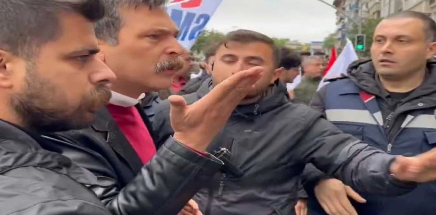 Saraçhane’de TİP’e müdahale! Erkan Baş’tan polise: Bağırma!