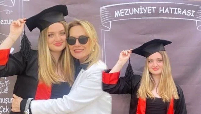 Hilal Özdemir’in kızı liseden mezun oldu