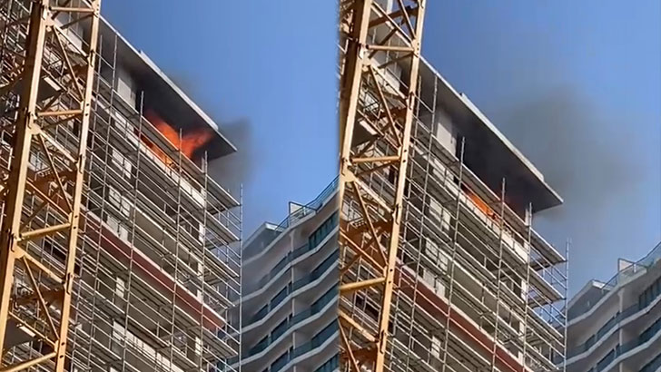 Bursa’da inşaatta yangın!