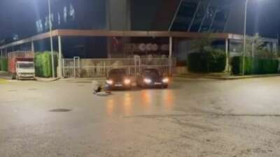 50 bin lira drift cezası yiyince otomobilin etrafında bisikletle drift attı