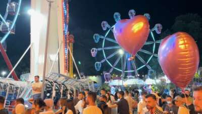 Okullar kapandı, bayram tatili başladı; Bursa’da lunapark doldu taştı