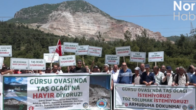Gürsu Halkı Dışkaya Yolu’na Yapılan Taş Ocağını İstemiyor