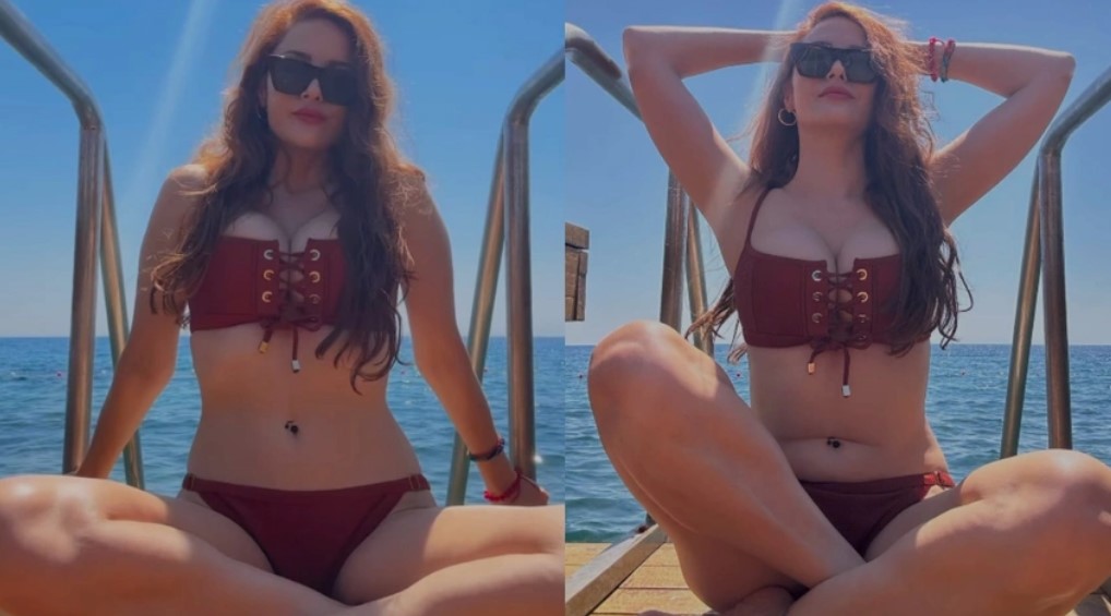 Mine Tugay’dan bikinili video! Fiziğine övgü dolu yorumlar geldi
