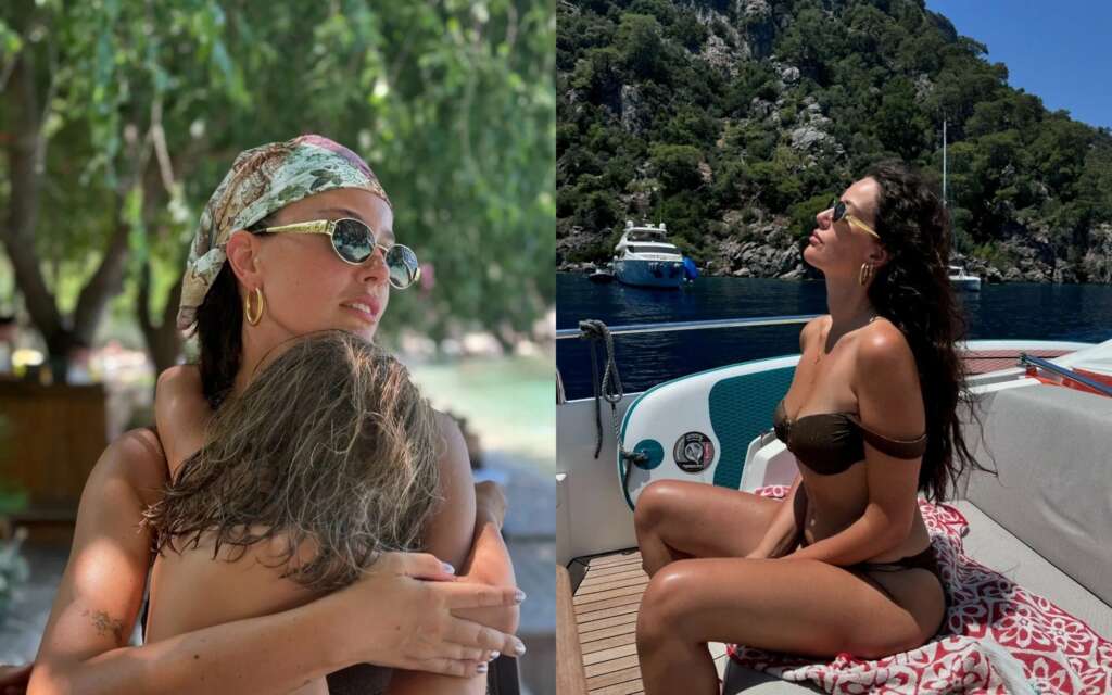 Ünlü oyuncu Pelin Akil’in tekne keyfi