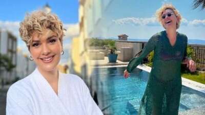 Bergüzar Korel’den havuz başında tatil pozları