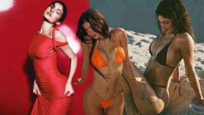 Kylie Jenner siyah bikinisi ile yürek hoplattı!