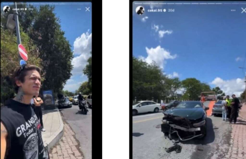 Rapçi Çakal’ın kaza yaptığı araca bir de hayranı çarptı!
