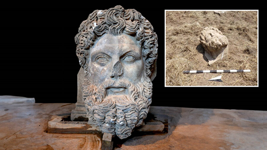 Aydın’da tarihi keşif: Kolosal Zeus başı bulundu