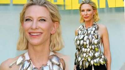 Oscar’lı oyuncu Cate Blanchett’in kıyafetinde 102 tane kaşık kullanıldı