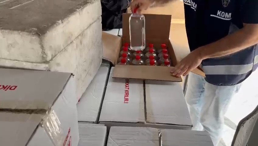 2 ton etil alkol ele geçirildi
