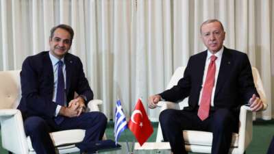Cumhurbaşkanı Erdoğan, Yunanistan Başbakanı Miçotakis ile görüştü