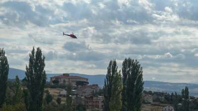 Domaniç’te “inmeyen helikopter” vatandaşları heyecanlandırdı