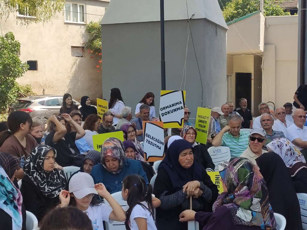 Bursa’da köylülerden taş ocağı tepkisi: Nilüfer için bir yıkım olacaktır!