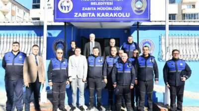 Mustafakemalpaşa’da Başkan Şükrü Erdem’den yeni zabıta karakoluna ziyaret