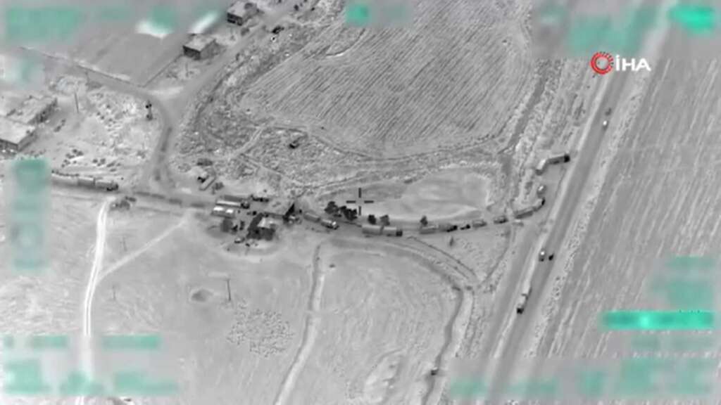 MİT’ten Kamışlı’da terör örgütü PKK/YPG’ye operasyon: Ağır silah yüklü 12 tır, 2 tank ve 2 mühimmat deposu imha edildi