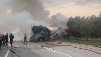 Bursa’da ölümlü kaza! Otomobille çarpışan tanker böyle patladı