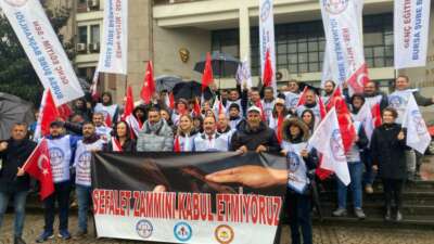 Bursa’da eğitimciler iş bıraktı