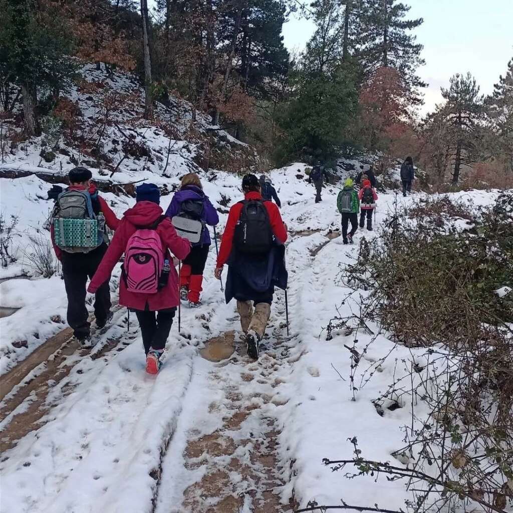 Bursa’da soğuk hava bile doğa severlere engel olamadı