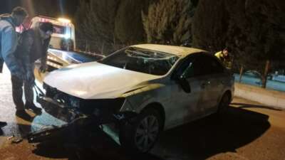 Takla atan araçtan burnu bile kanamadan çıktı