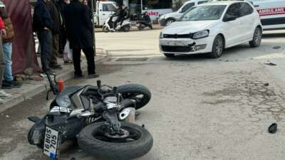 Bursa’da motosikletli ölümden döndü