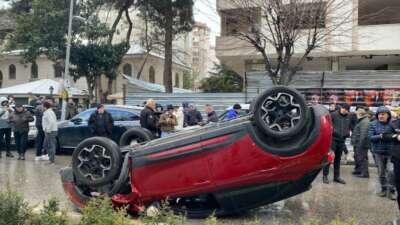 İstanbul’da araç takla attı: 1 yaralı