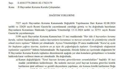 Tarım ve Orman Bakanlığı 81 il valiliğine sokak hayvanları için yazı gönderdi
