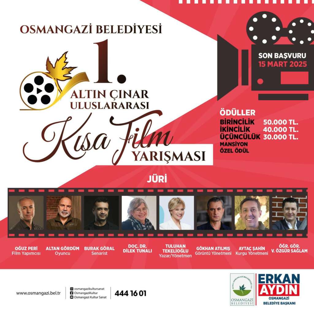 Bursa’da uluslararası kısa film yarışması başvuruları başladı
