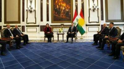 DEM Parti İmralı Heyeti, IKBY Başkanı Barzani ile görüştü