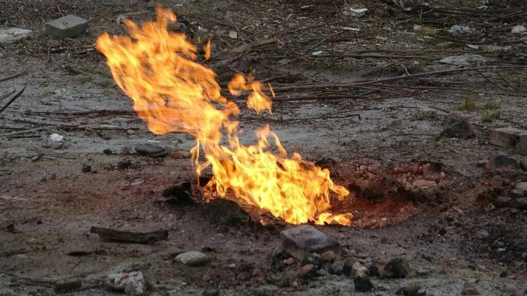 Metan gazı yangını 11 gündür sönmedi Metan gazı yangını 11 gündür sönmedi