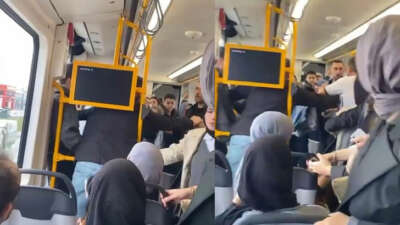 Bursa metrosunda yumruklar konuştu!