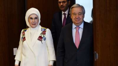 Emine Erdoğan, BM Genel Sekreteri Guterres ile görüştü