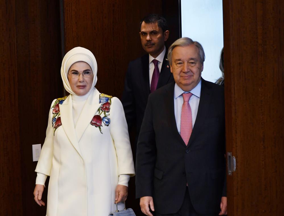 Emine Erdoğan, BM Genel Sekreteri Guterres ile görüştü