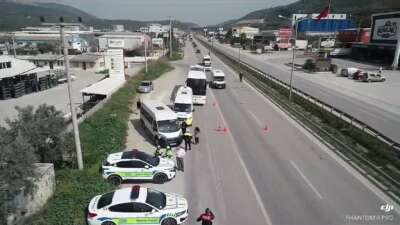 Bursa’da dron destekli ‘Yolun sonu bayram olsun’ denetimleri sıklaştı