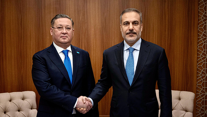 Dışişleri Bakanı Fidan, Kazakistan Dışişleri Bakanı Nurtleu ile bir araya geldi